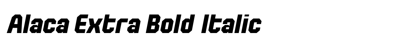 Alaca Extra Bold Italic